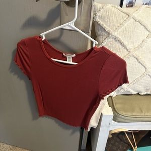 Red crop top